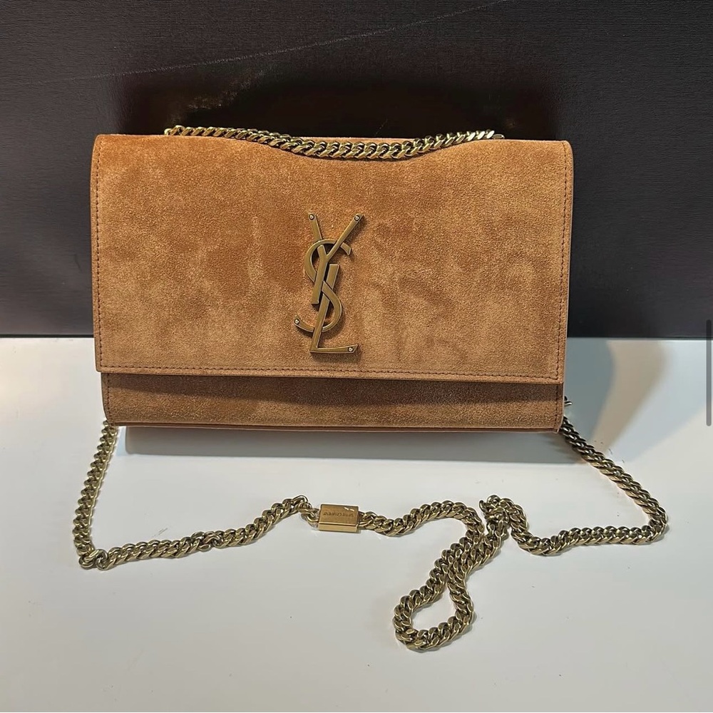 SAINT LAURENT Women's Kate Small Reversible Suede Crossbody Bag